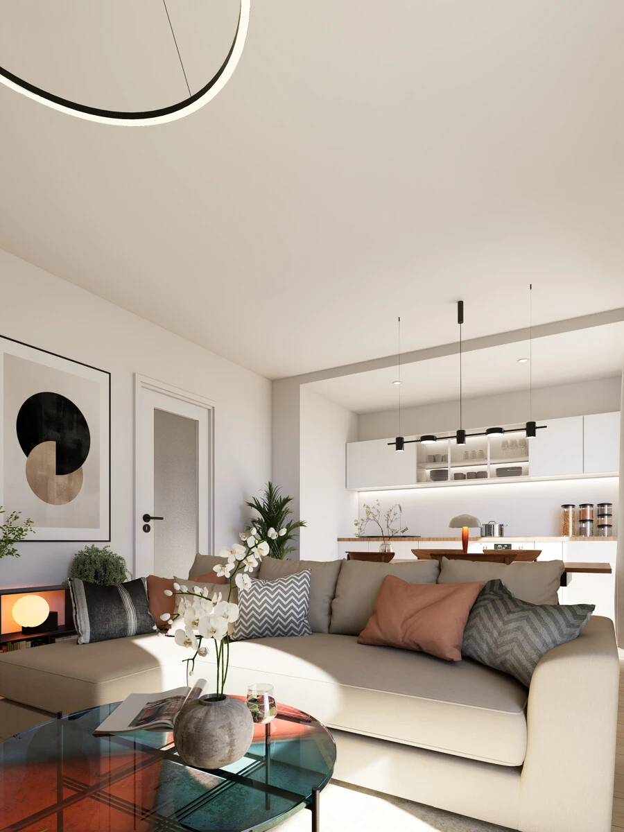 Visualisierung WW1_Bsp. 3-Zimmer Wohnung der Immobilie: ALBRECHT LIVING APARTMENTS (Foto)